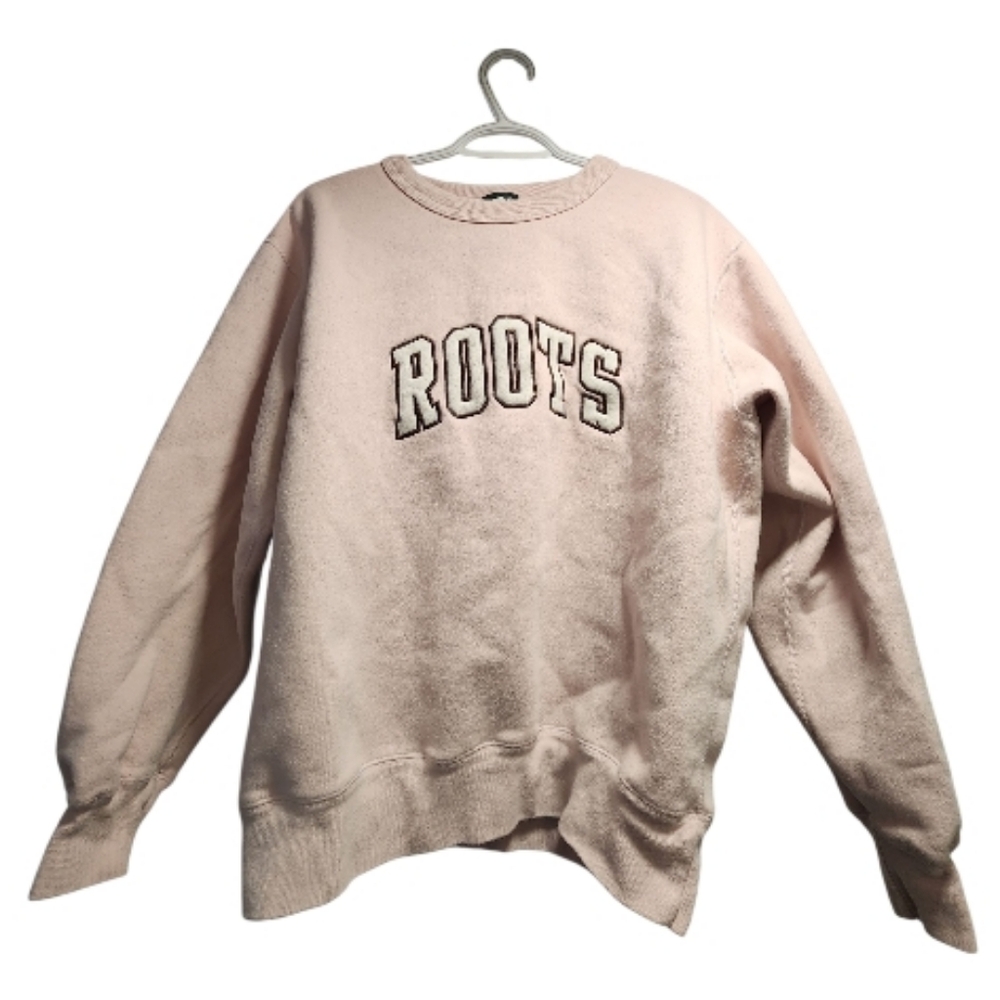 Roots Women's Light Pink Crew Neck Sweater